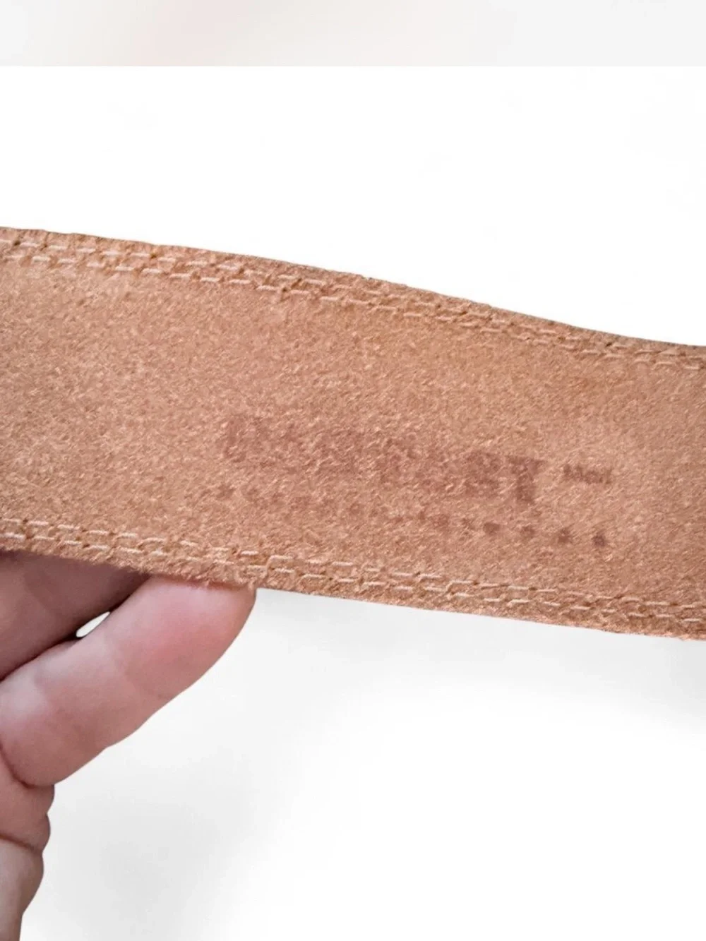Classic Tan Leather Women's Belt with Silver Buckle